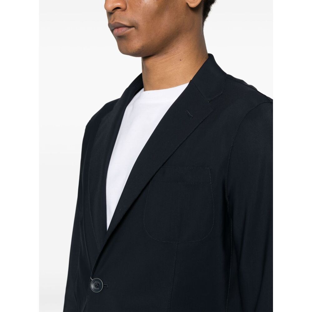 Herno Notched-lapel Single-breasted Blazer In Black