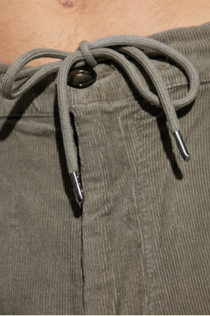 Woolrich Milton Pleated Drawstring Trousers In Gray