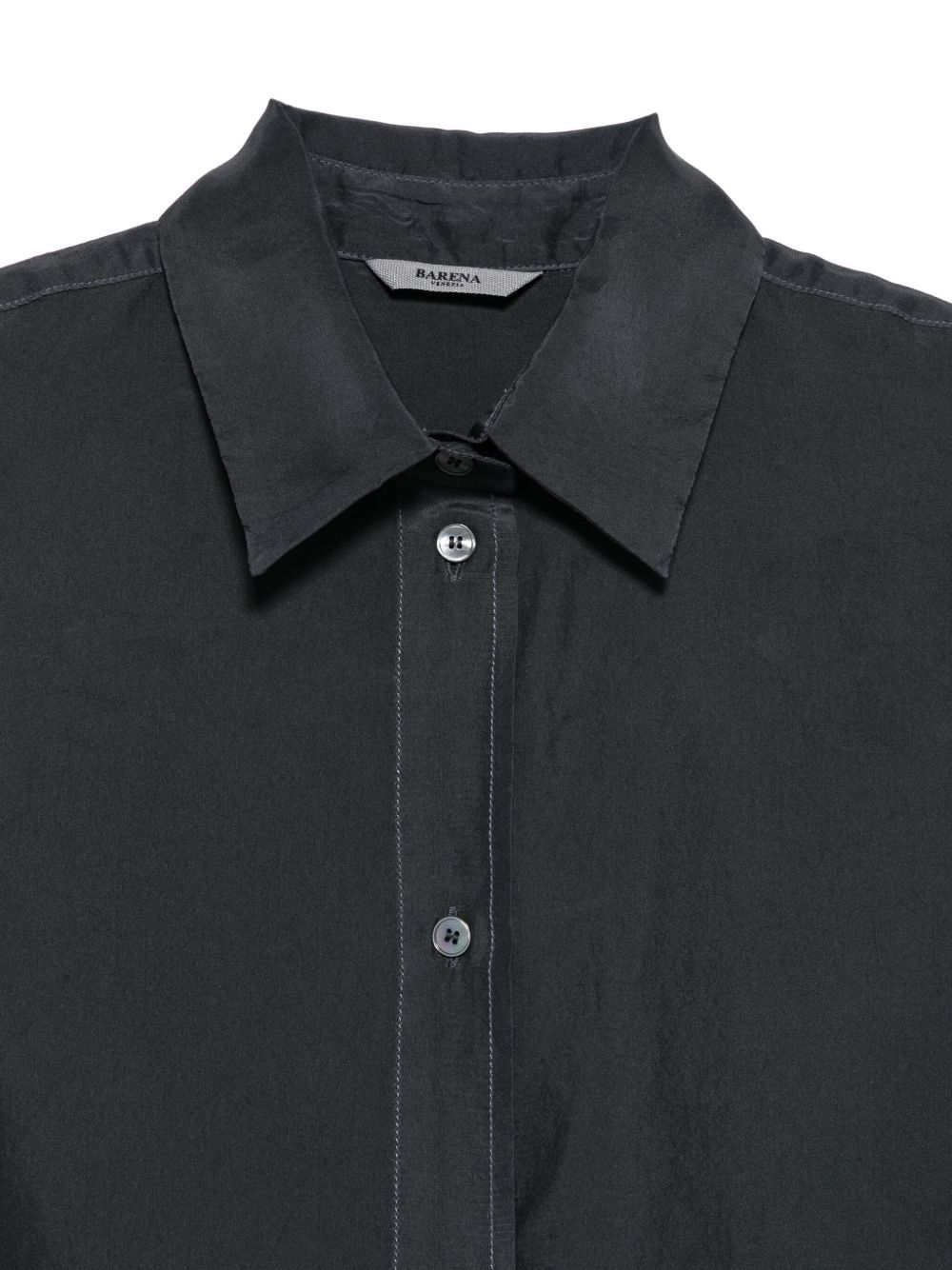 Barena Venezia Long-sleeve Button-up Shirt In Black