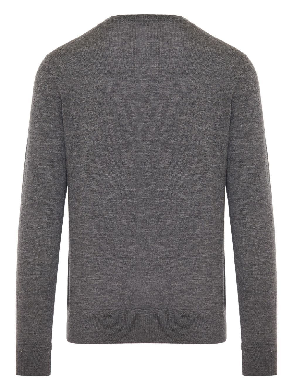 Tom Ford Ribbed Crewneck Sweater With Long Sleeves In Gray