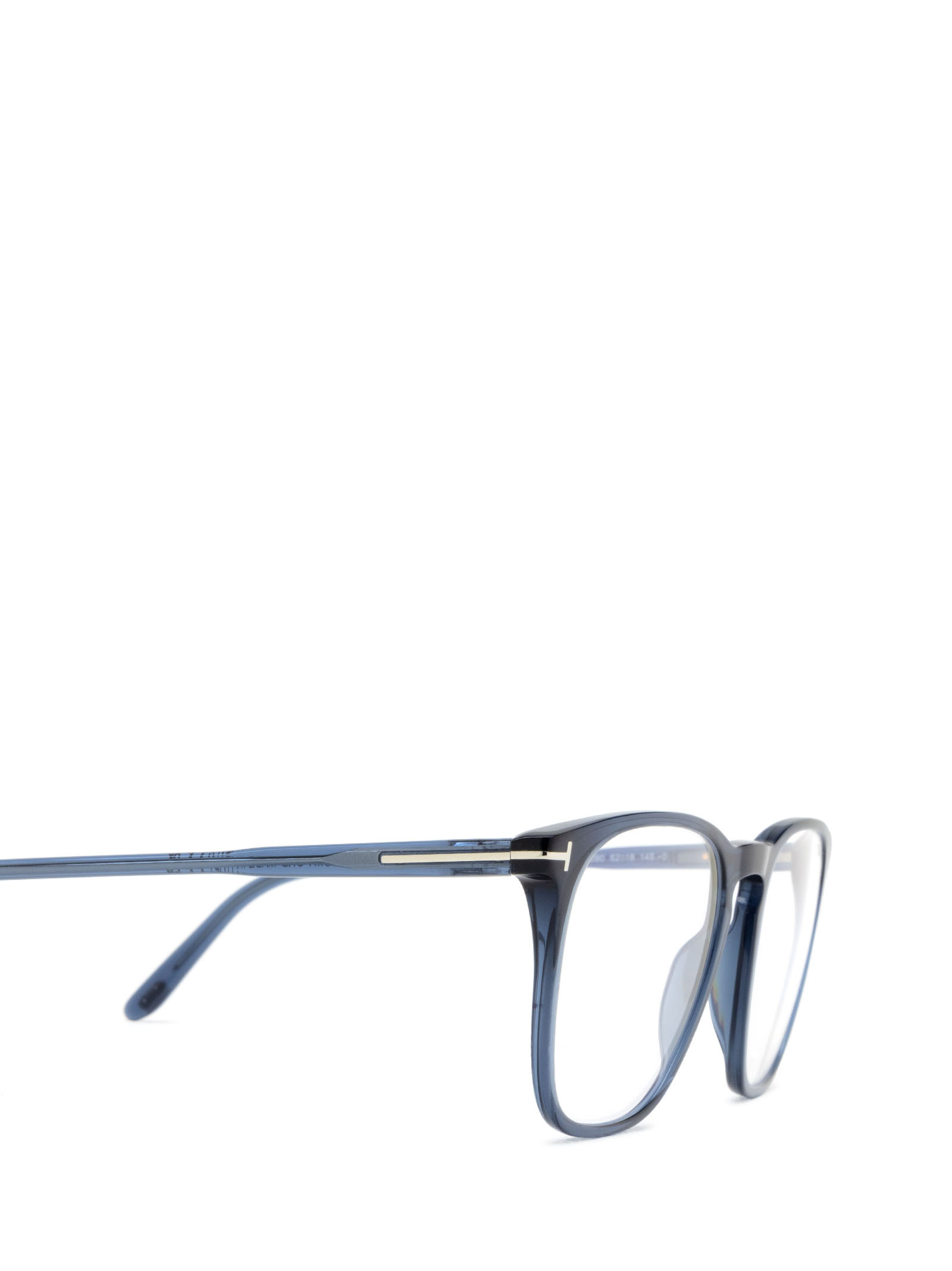 Tom Ford 50mm Round Blue Block Filter Optical Glasses In Blue