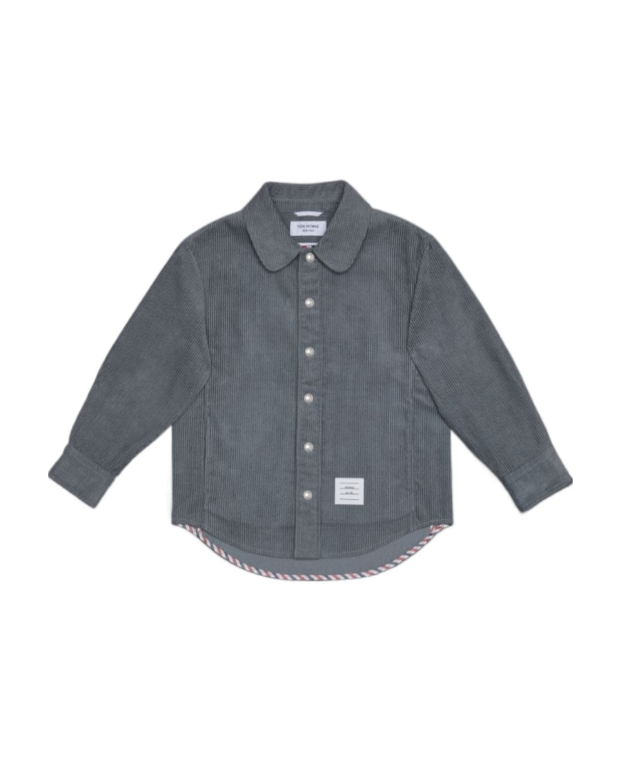 Thom Browne Corduroy Shirt Jacket In Gray