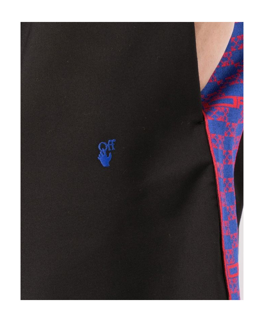 Off-white Monogram Band Track Shorts In Black