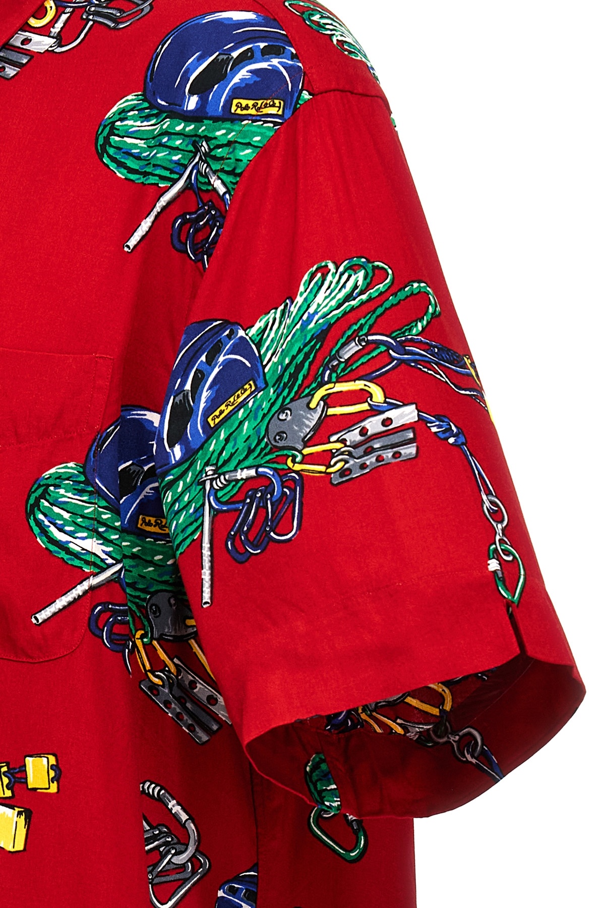 Shop Polo Ralph Lauren Climbing-print Shirt In Red