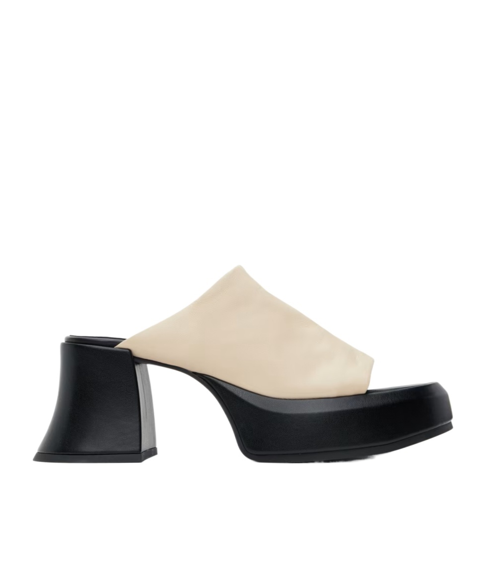Miista Off-white Jimena Heeled Sandals In Black
