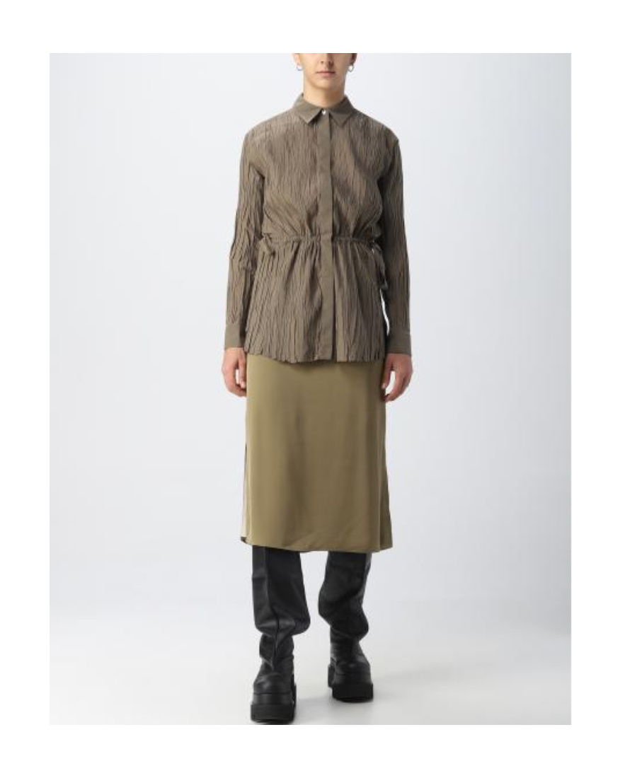 Theory Tie-waist Crinkled Shirt In Multicolor