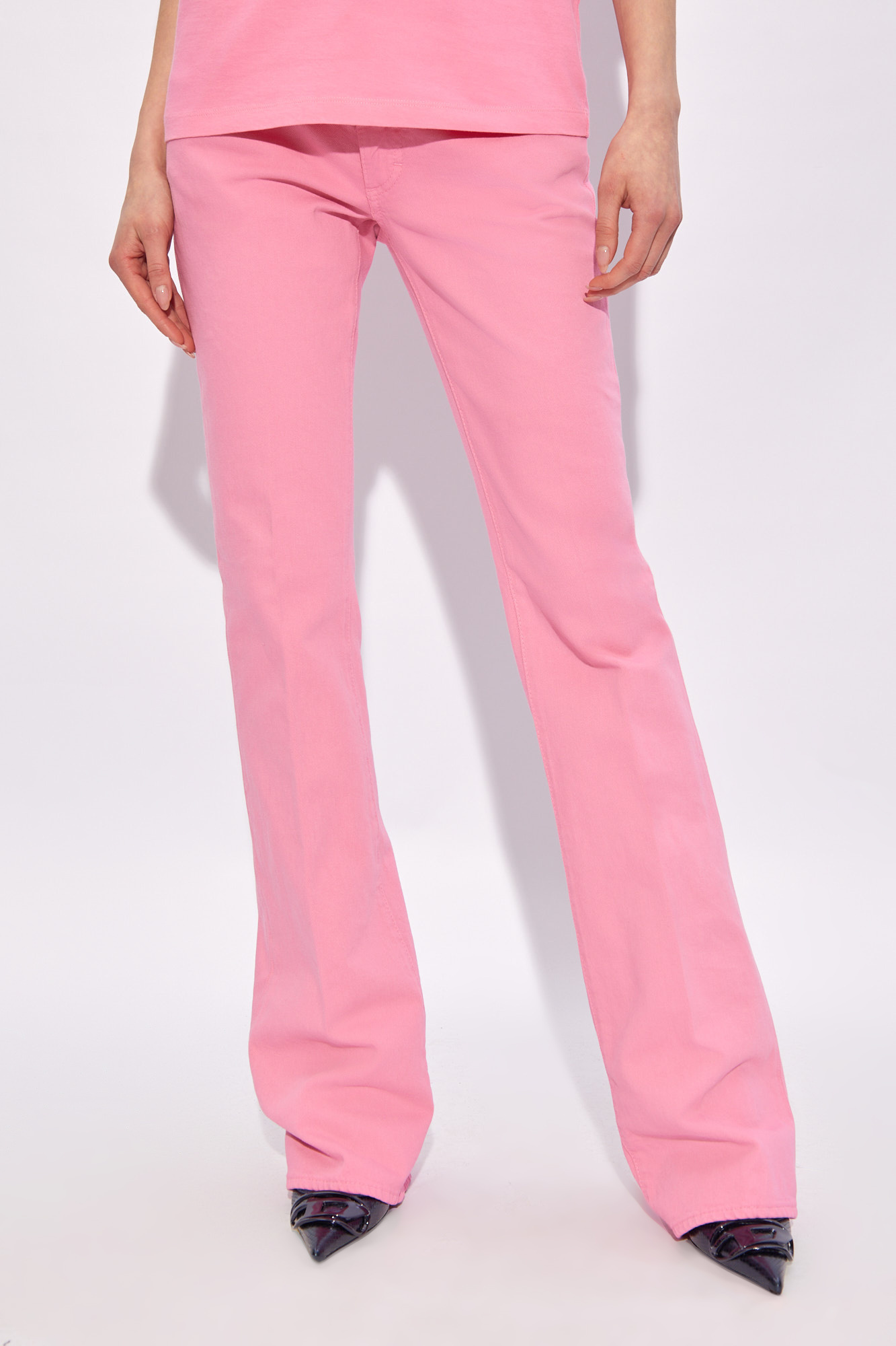 Dsquared2 Mid-rise Flared Jeans In Pink