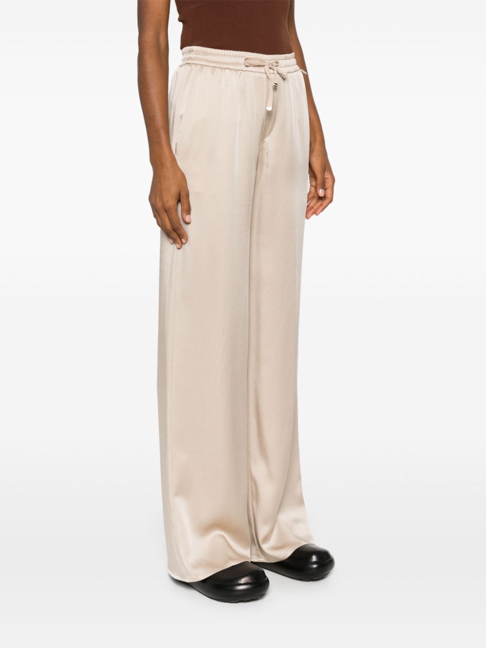 Herno Satin Pants In Neutral