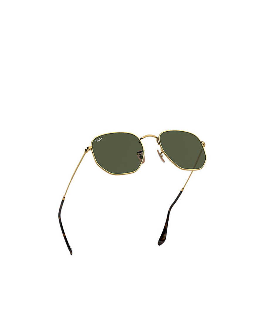 Ray Ban Metal Geometric Frame Sunglasses In Green