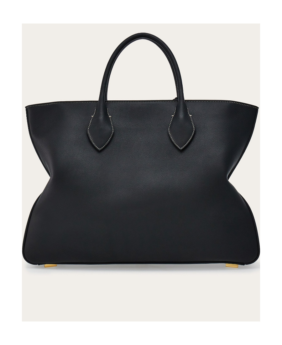 Shop Ferragamo Top Handle Shoulder Bag In Black