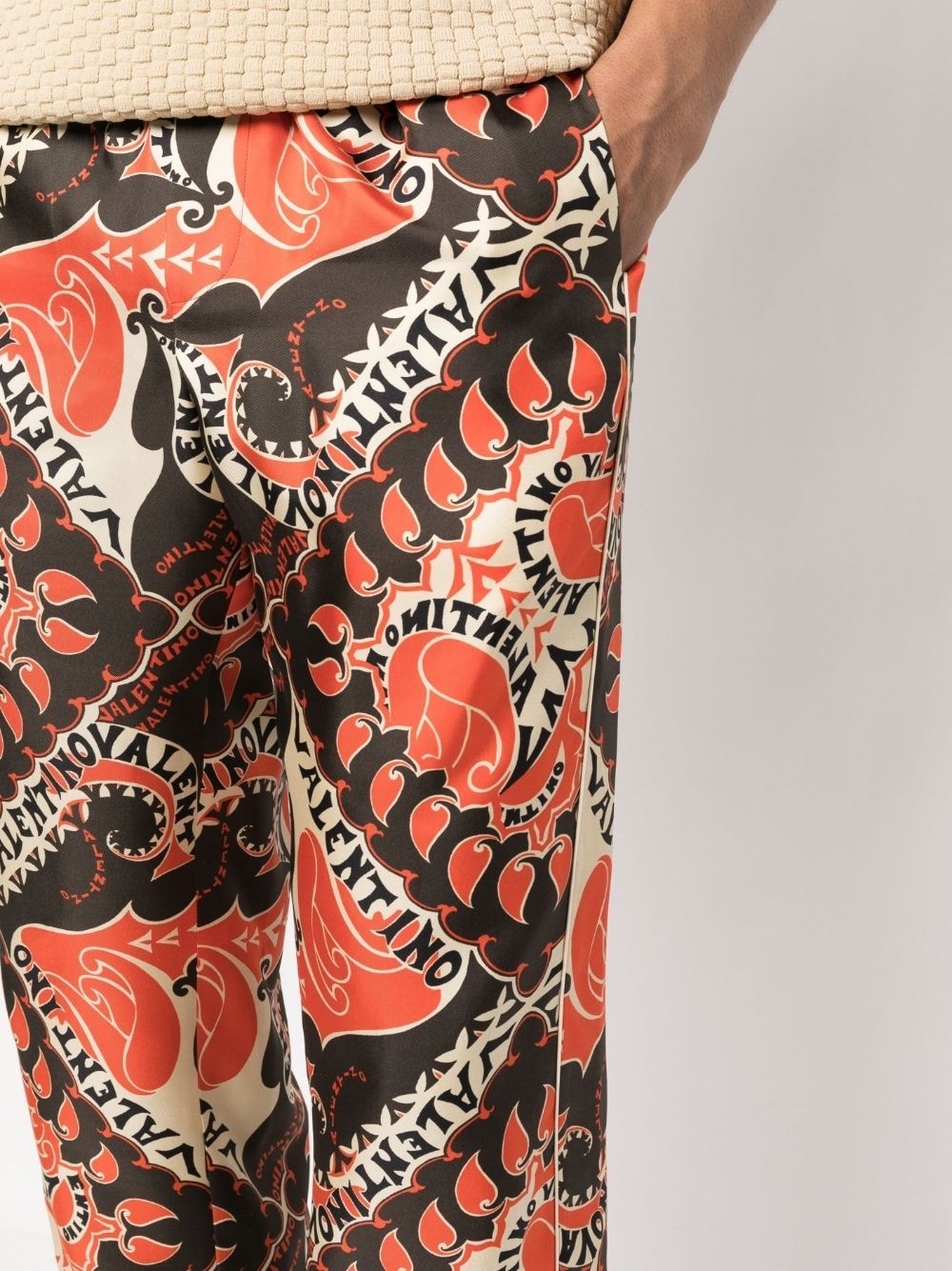 Valentino Patterned Casual Pants In Multicolor