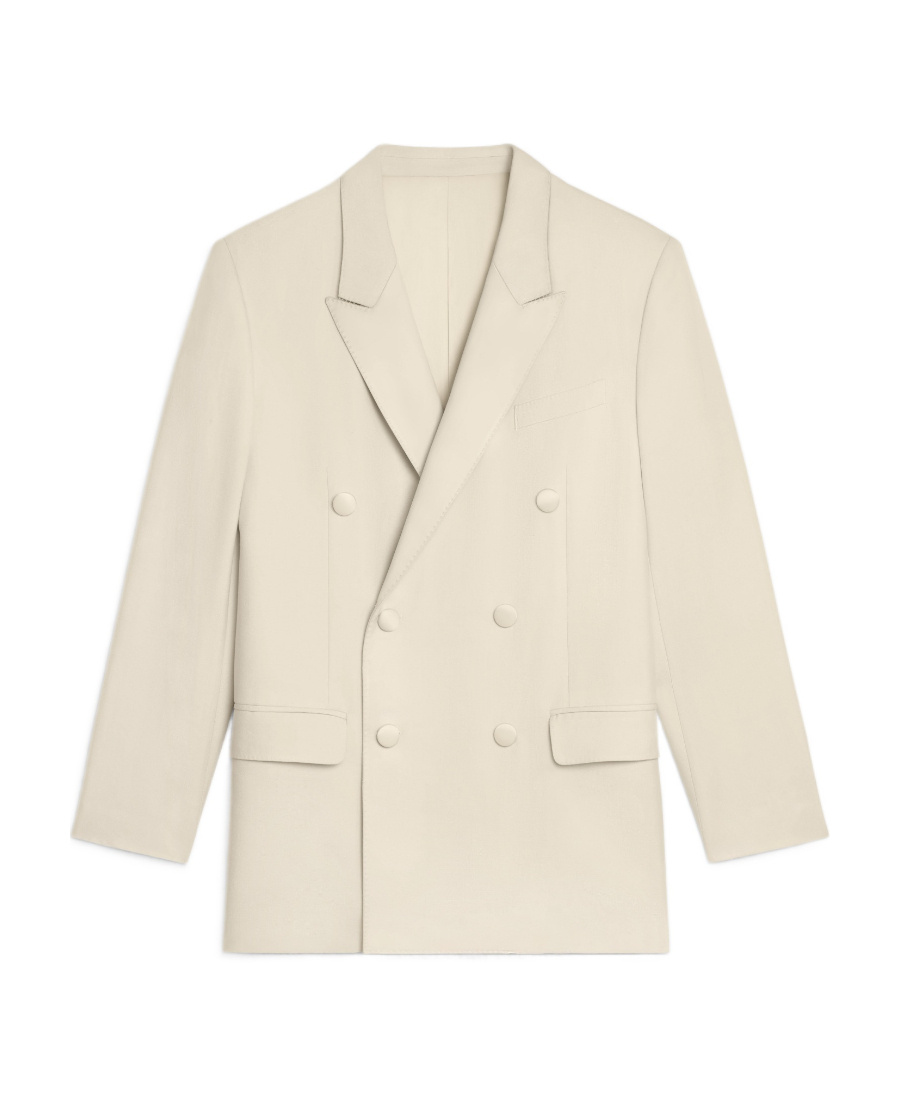 Celine Logo Casual Suit Jacket In Nude