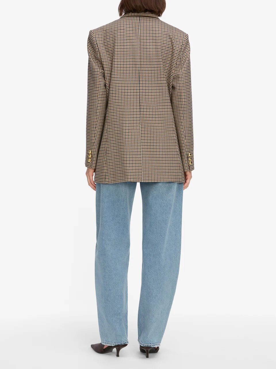 Frame Low-rise Tube Jeans In Gray