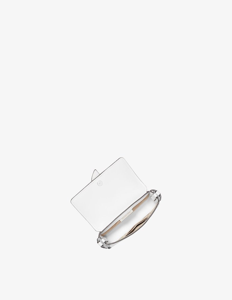 Michael Kors Greenwich Foldover Shoulder Bag In White