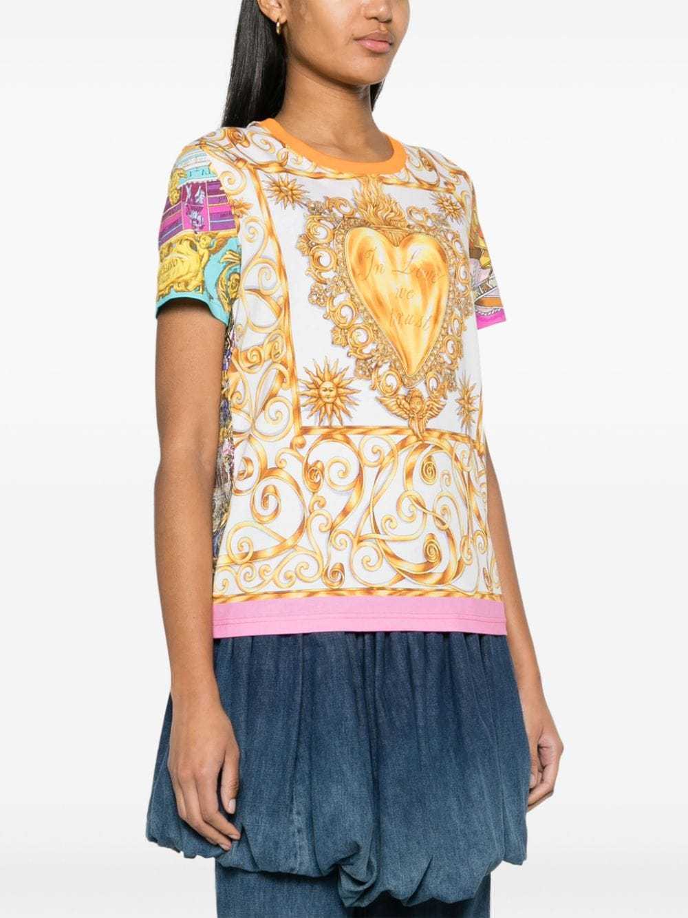 Moschino Graphic-print Cotton T-shirt In Multicolor
