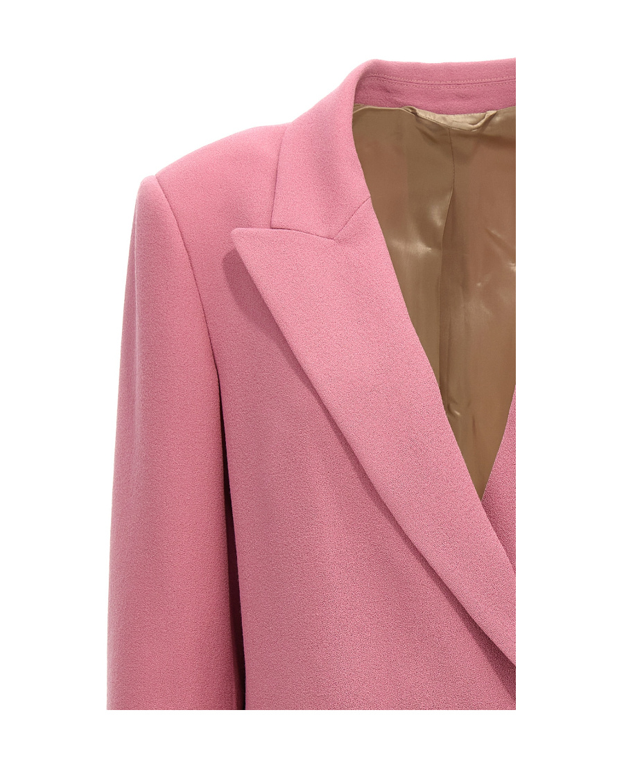 Blazé Milano Everynight Double Breasted Peak Lapel Blazer In Pink