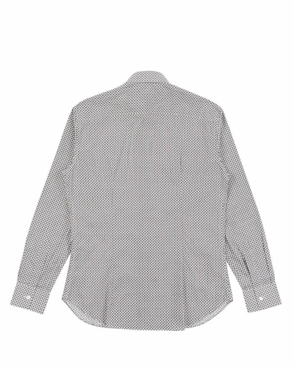 Ferragamo Logo Lapel Shirt In Gray