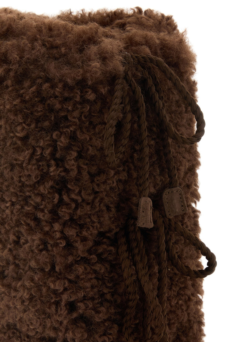 Moon Boot Drawstring Ankle Boots In Brown