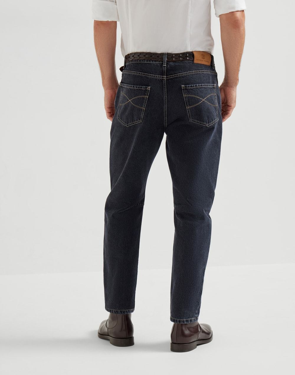 Brunello Cucinelli Leisure Fit Five-pocket Trousers In Gray