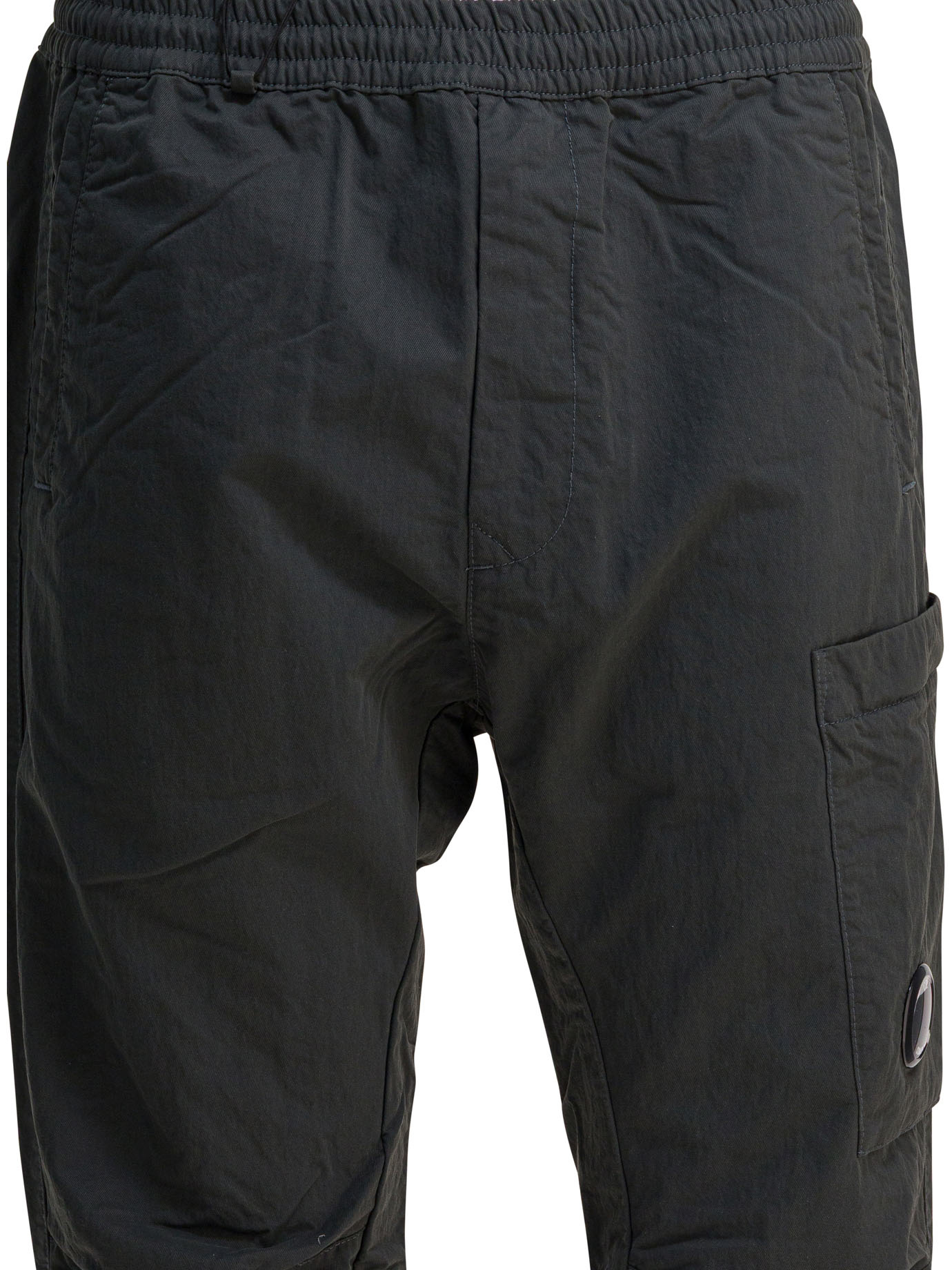 C.p. Company Utility Trousers Featuring Elastic Elements In Black