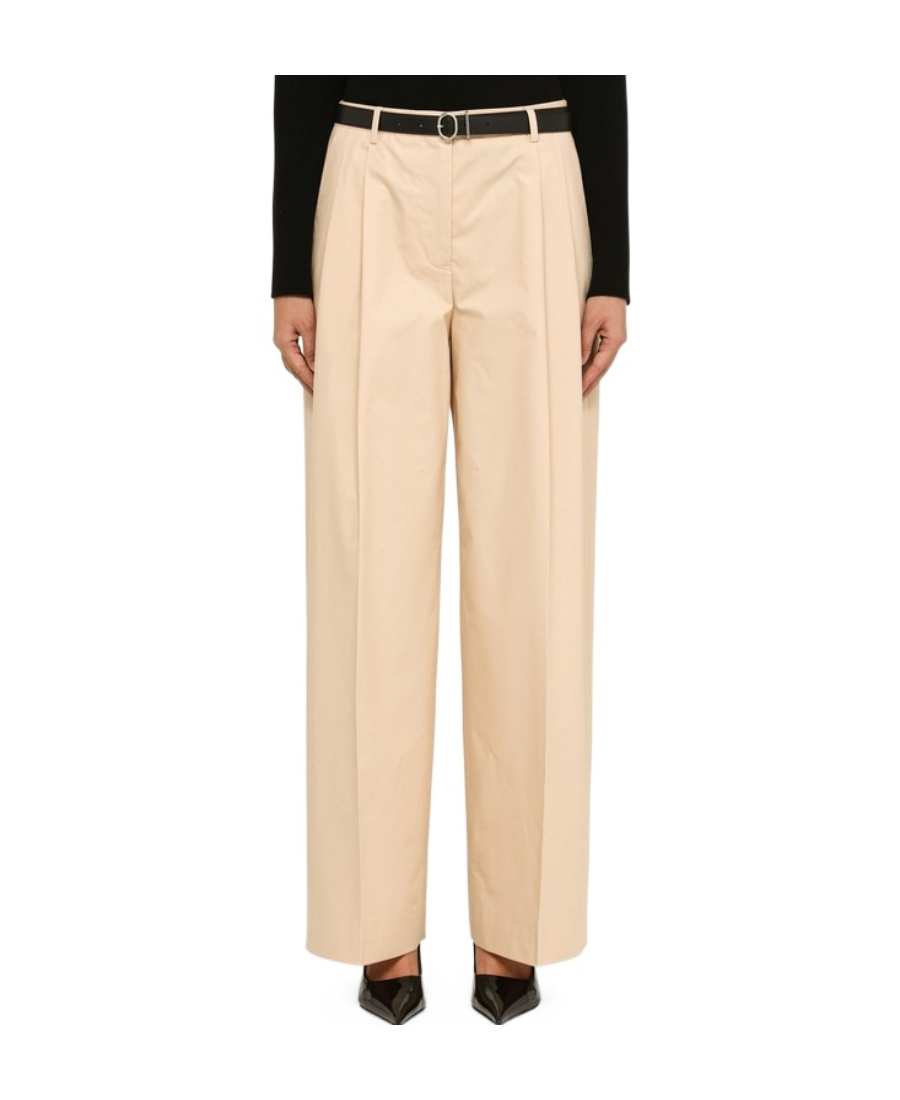Jil Sander Belt Ring Casual Pants In Nude