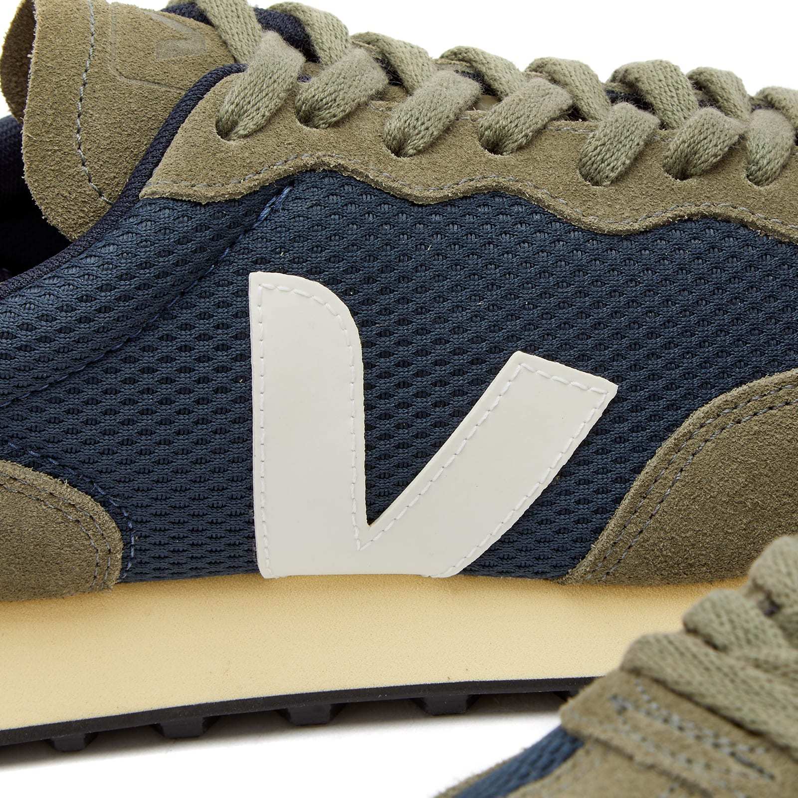 Shop Veja Rio Branco Panelled Sneakers In Black