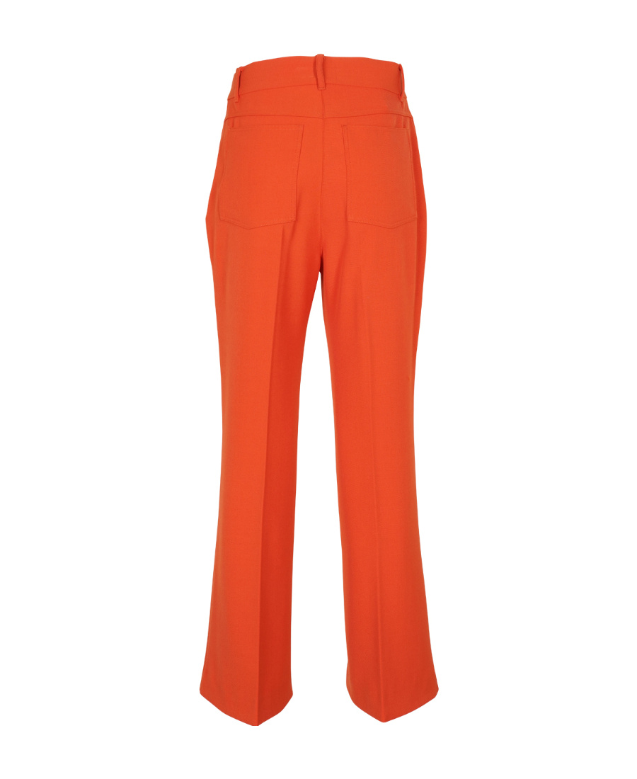 Stella Mccartney Cropped Stretch-twill Flared Pants In Red