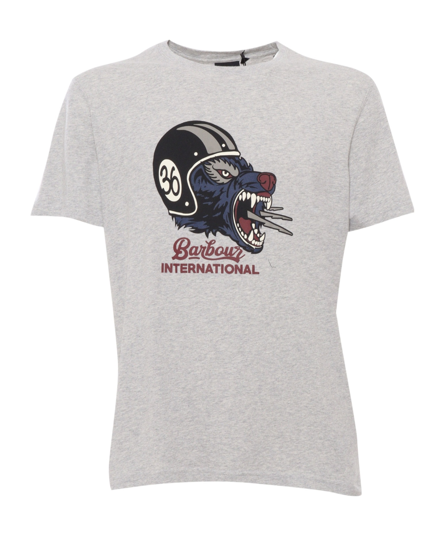 Shop Barbour Graphic Printed Crewneck T-shirt In White