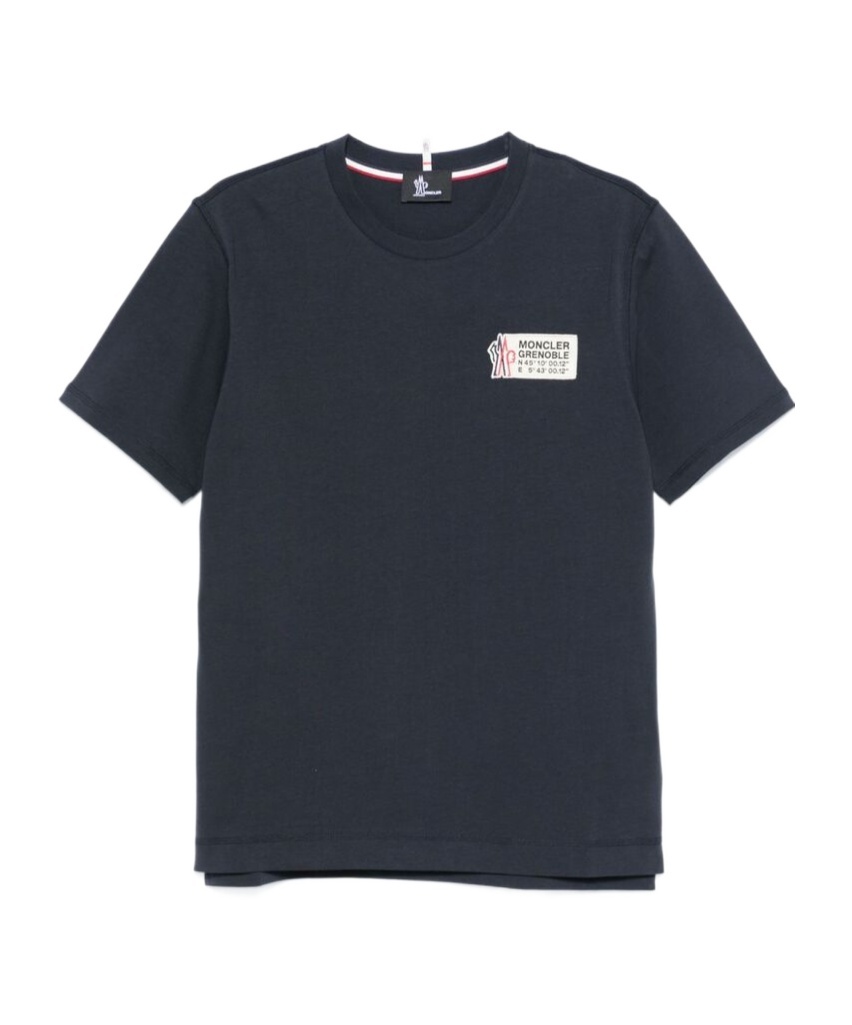 Moncler Short-sleeved T-shirt In Blue