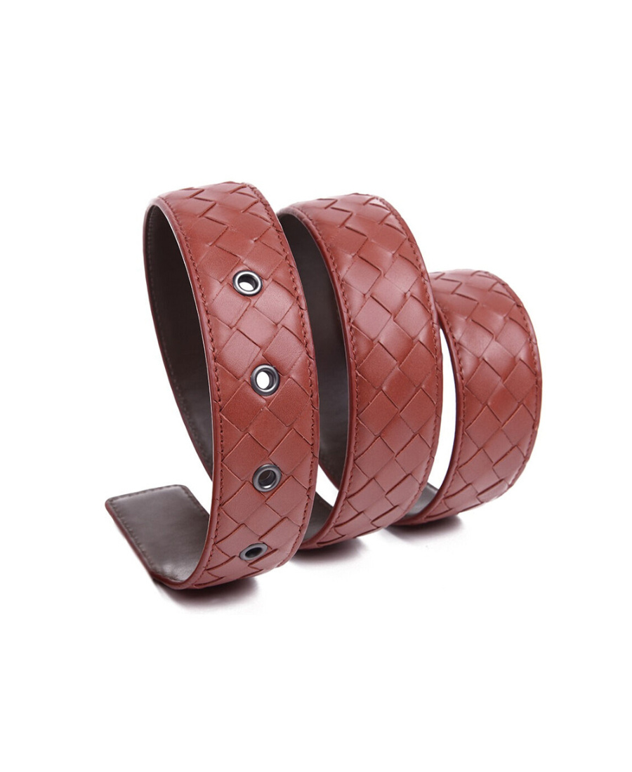 Bottega Veneta Weave A Belt In Brown