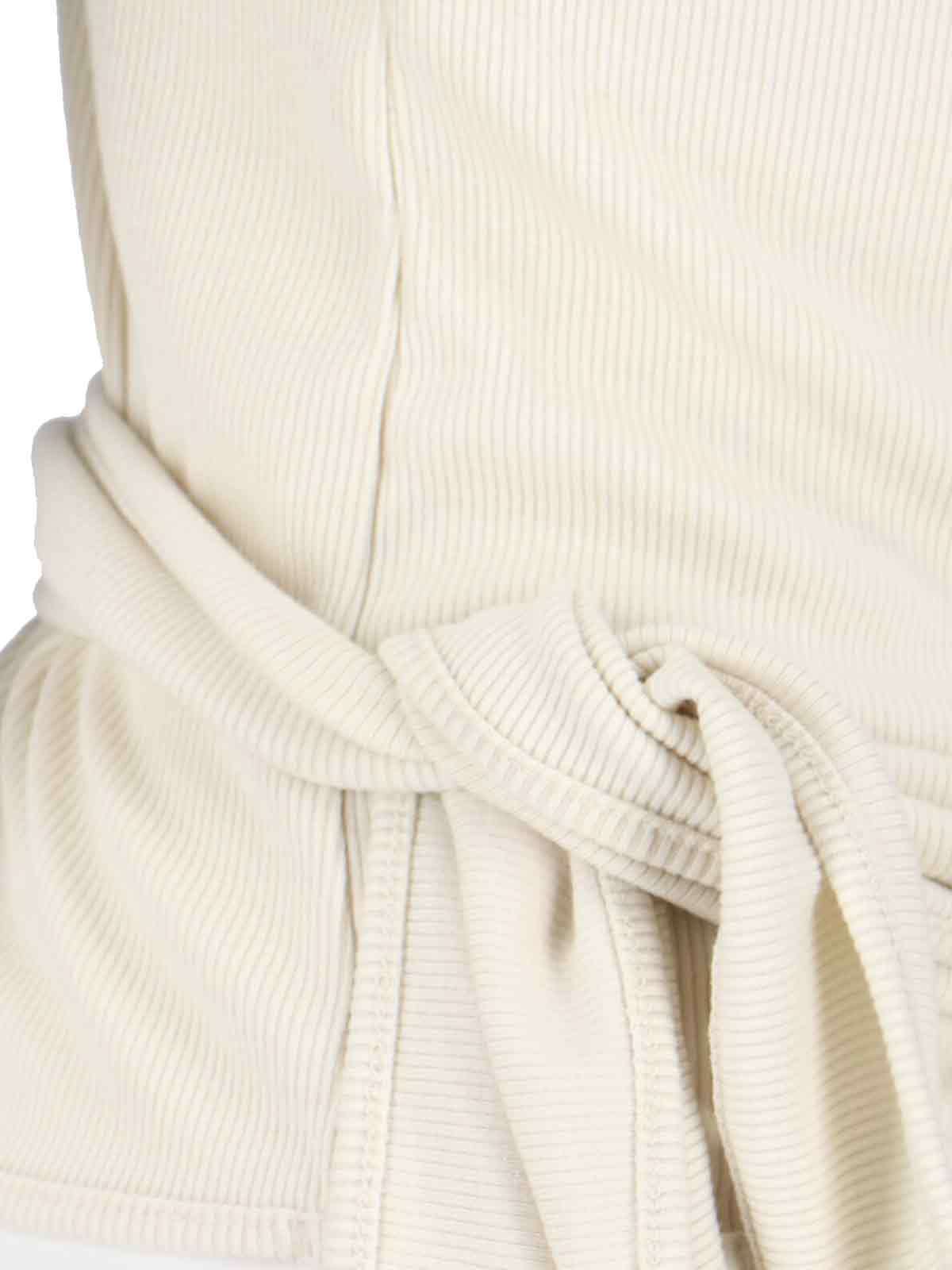 Low Classic Long Sleeve High Neck Top With Buttons In White