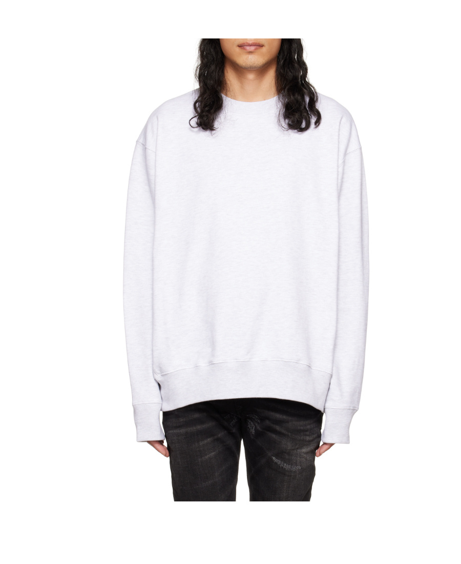 We11 Done Round Neck Hoodie In White