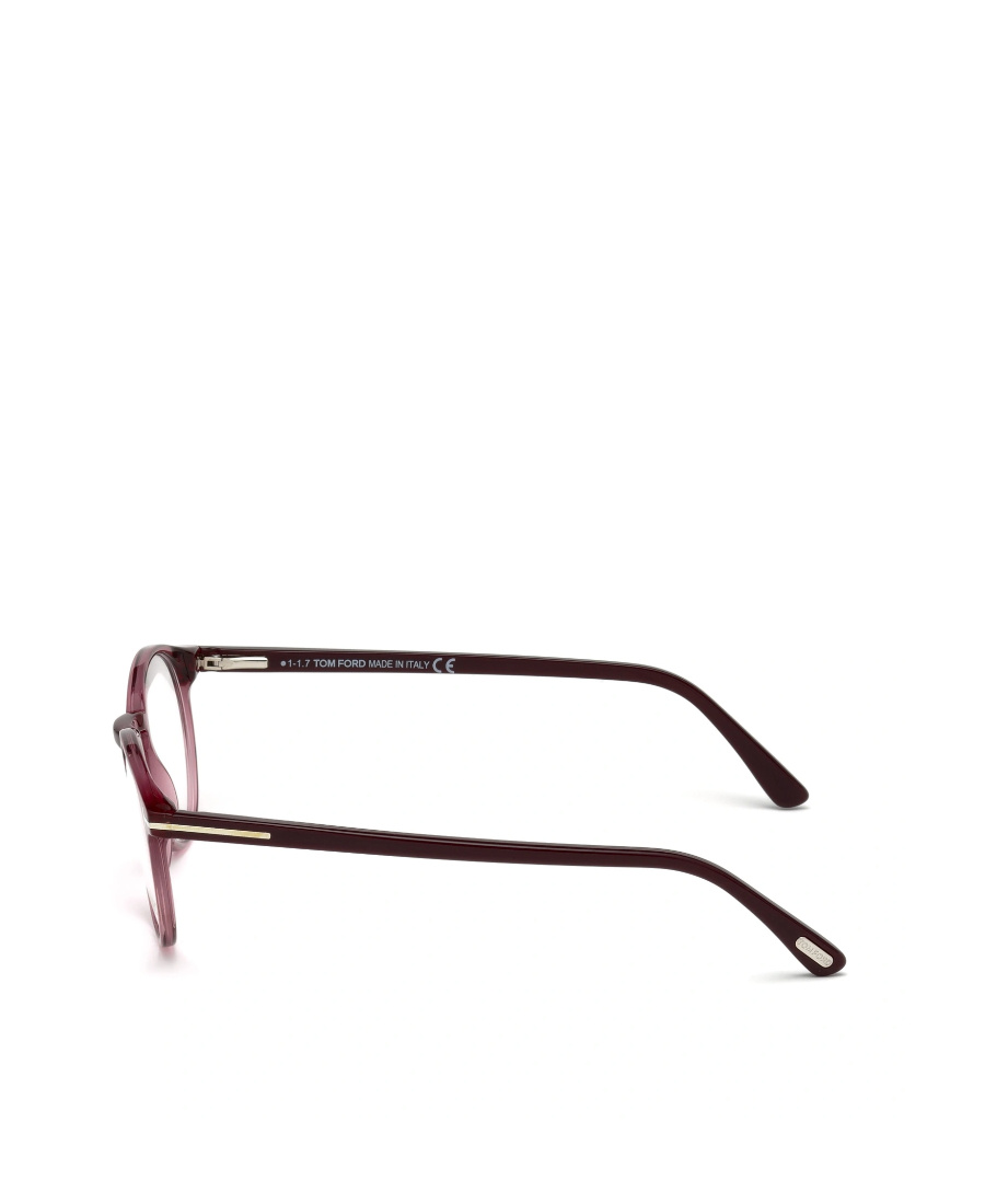 Tom Ford Transparent Round-frame Glasses In Pink