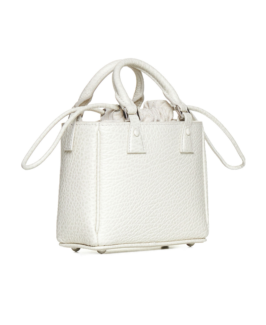 Maison Margiela 5ac Horizontal Leather Tote Bag In Gray