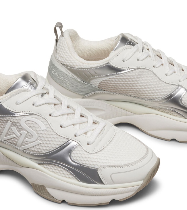 Stuart Weitzman Sw Trainer Sneakers In White
