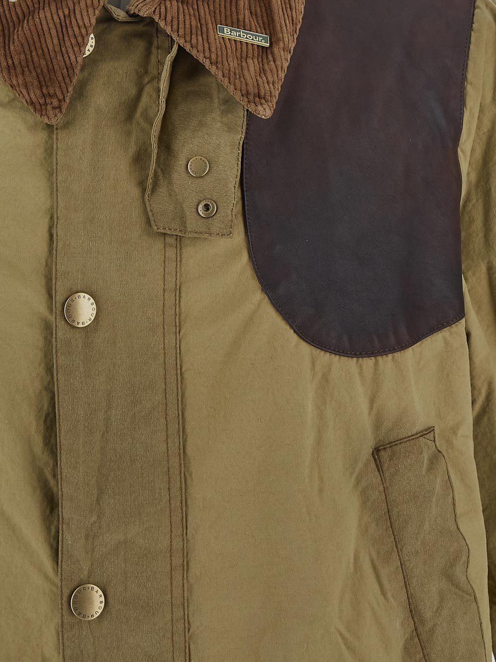 Barbour Bedale Washed Wax Jacket Aw25 Wax Cor Outw In Green