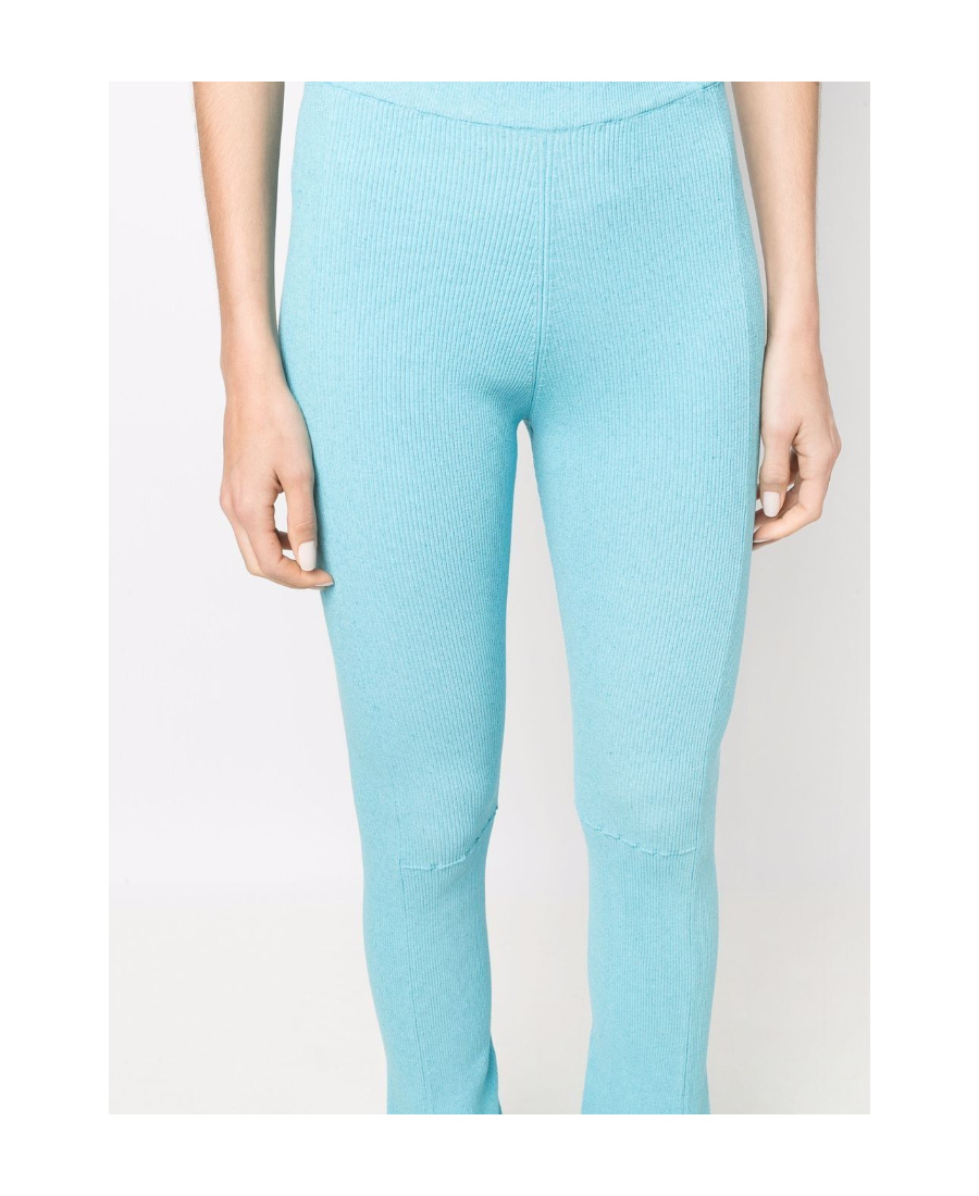 Jacquemus Stretch Bootcut Trousers In Green