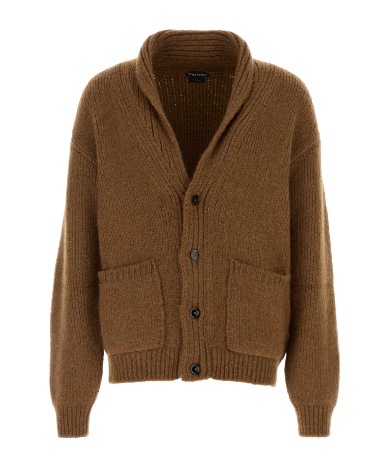 Tom Ford Shawl-collar Cardigan In Brown