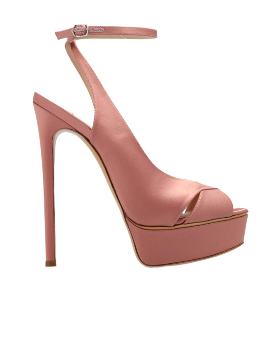 Casadei Flora Jolly 155mm Satin Sandals In Pink
