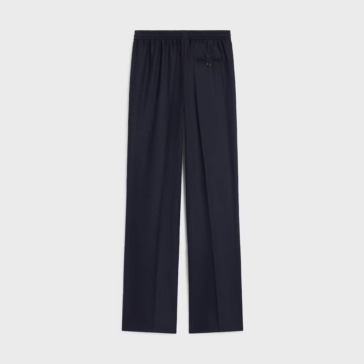 Celine Drawstring Trousers In Cashmere Flannel In Blue