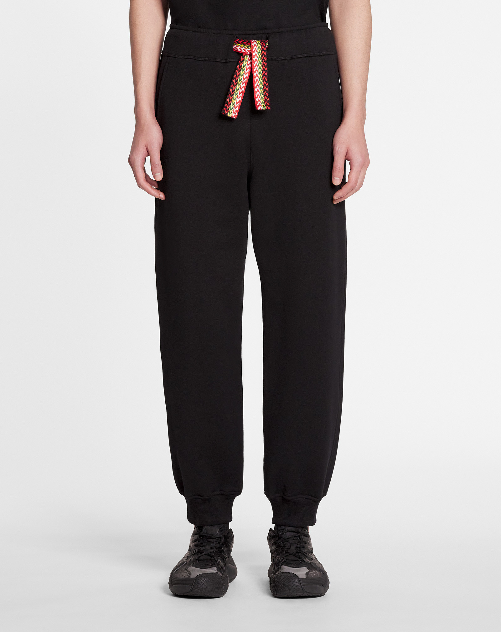 Lanvin Drawstring Cotton Track Pants In Green