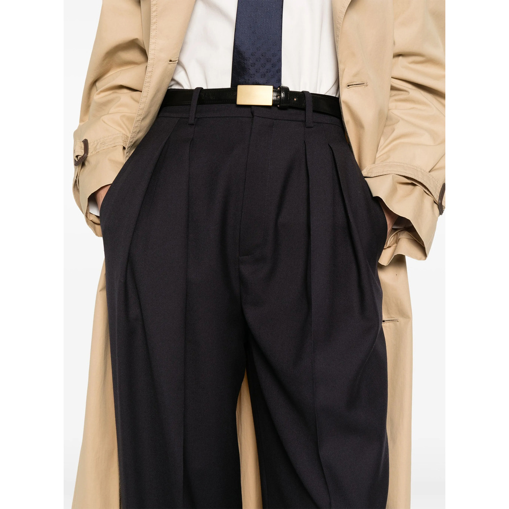 Saint Laurent Belt Loops Slacks In Black