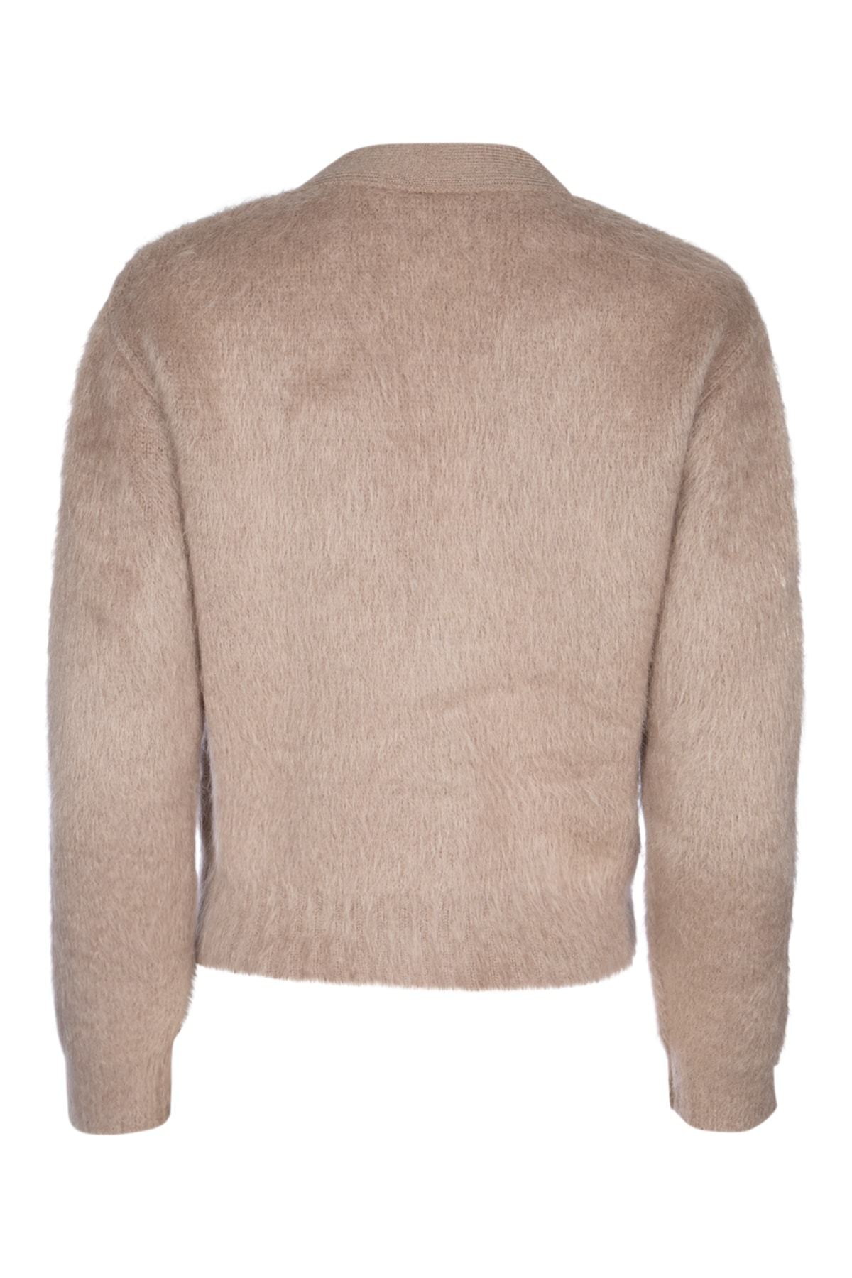 Celine Long-sleeved Knitted Cardigan In Nude