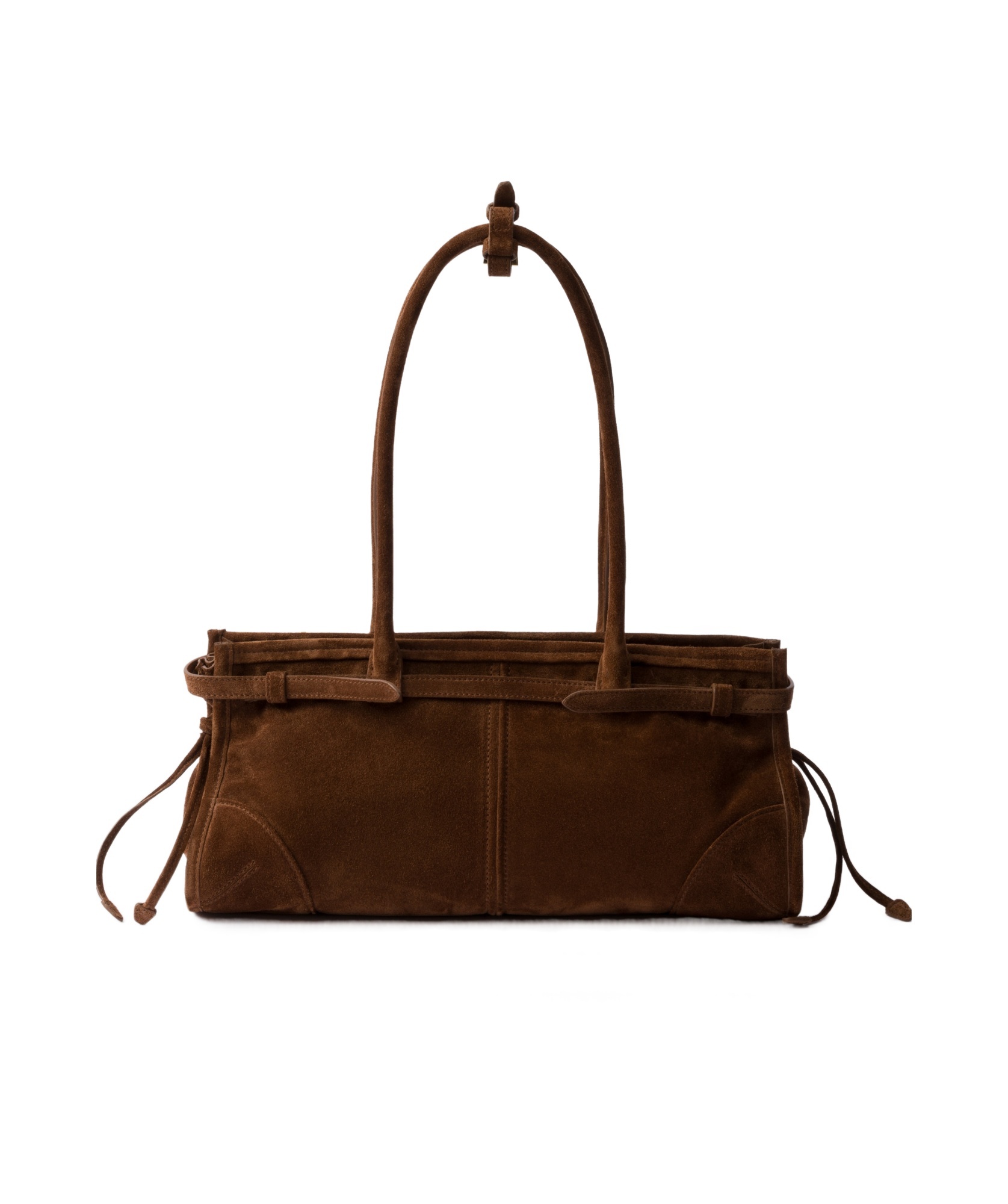 Prada Medium Suede Handbag In Cocoa Brown