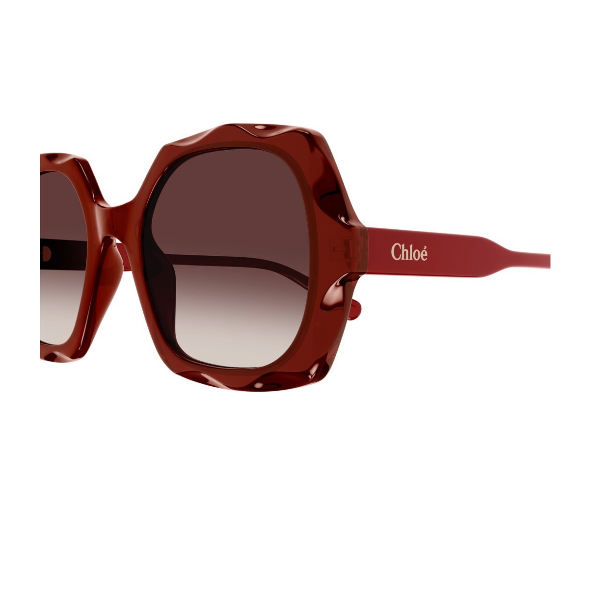 Chloé Womens Ch0226s Square-frame Acetate Sunglasses Purple In Red