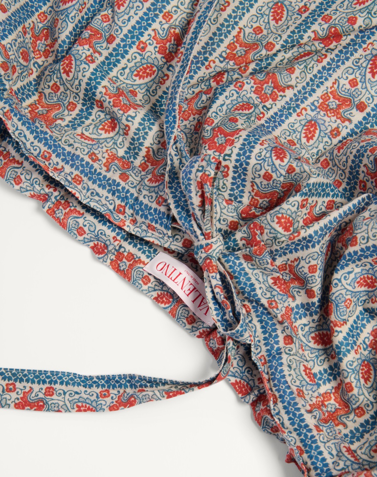 Valentino Voyage Imaginaire Print Straight Pants In Gray