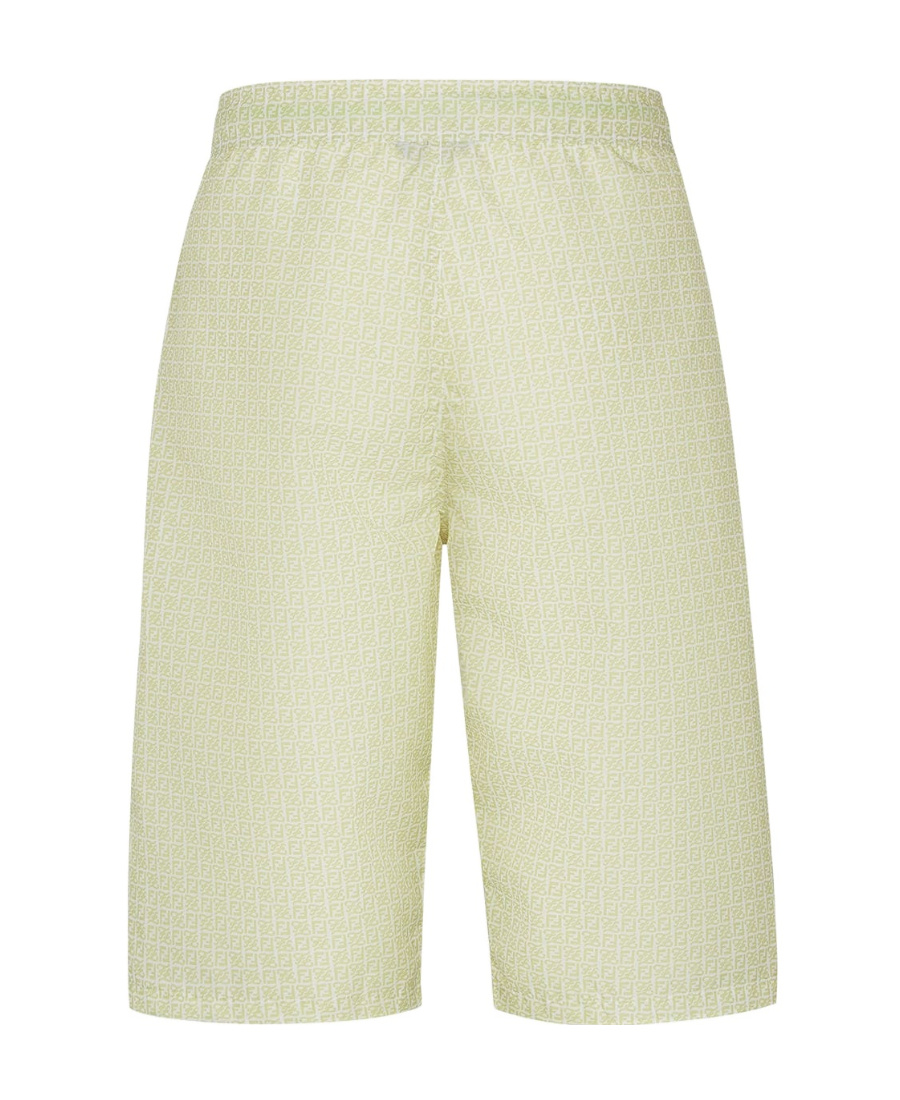 Fendi Ff-logo Print Bermuda Shorts In Green
