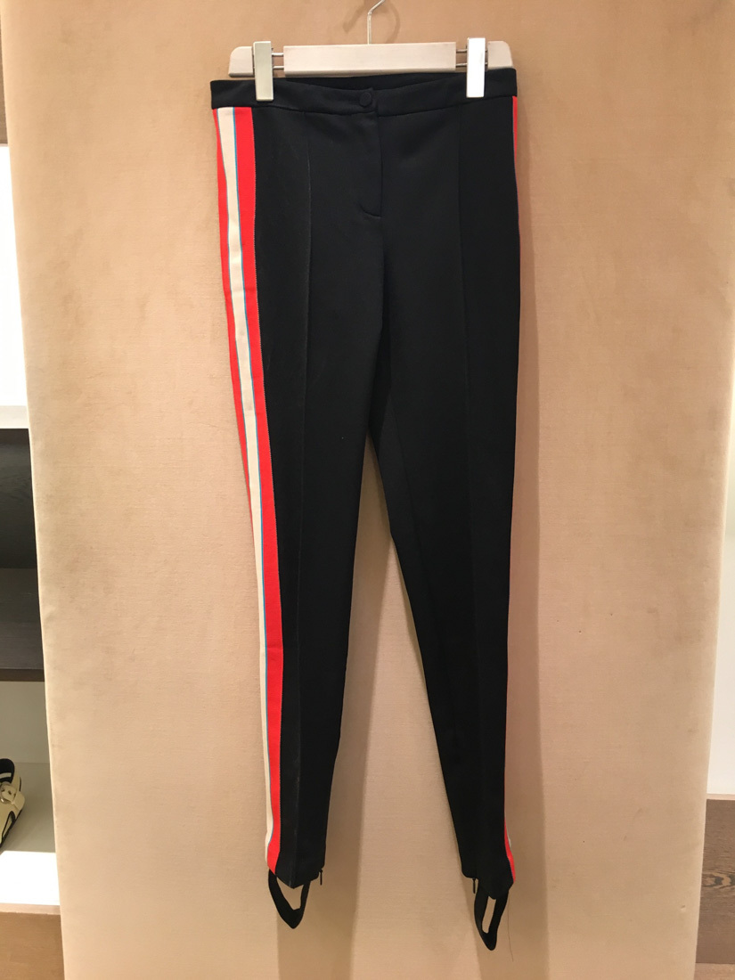 Gucci Technical Side Striped Foot Leggings In Black