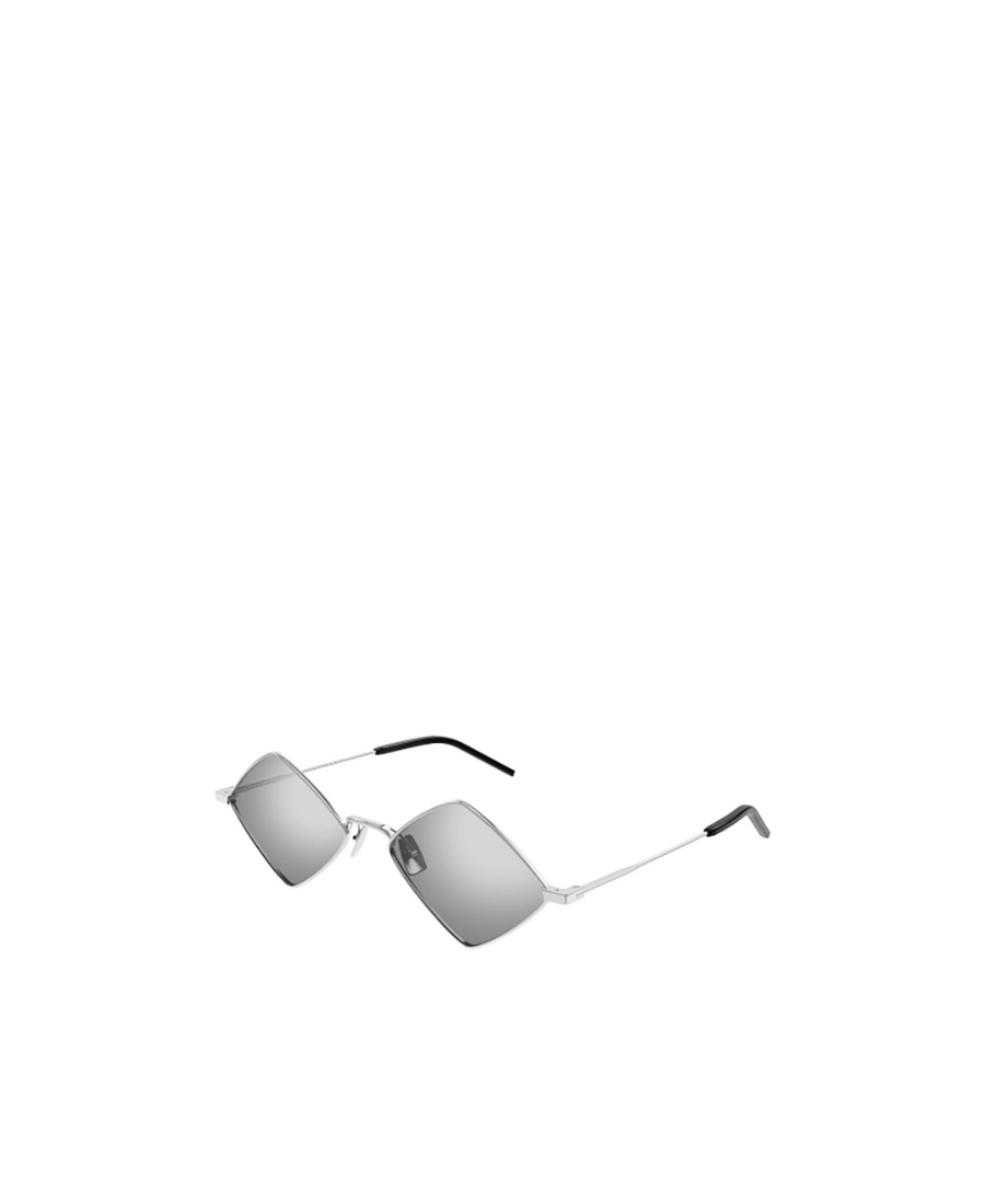 Saint Laurent Lisa Diamond-frame Sunglasses In Gray