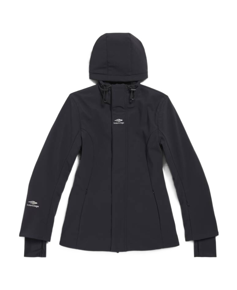 Balenciaga Women 3b Sports Icon Ski Hourglass Parka In Black